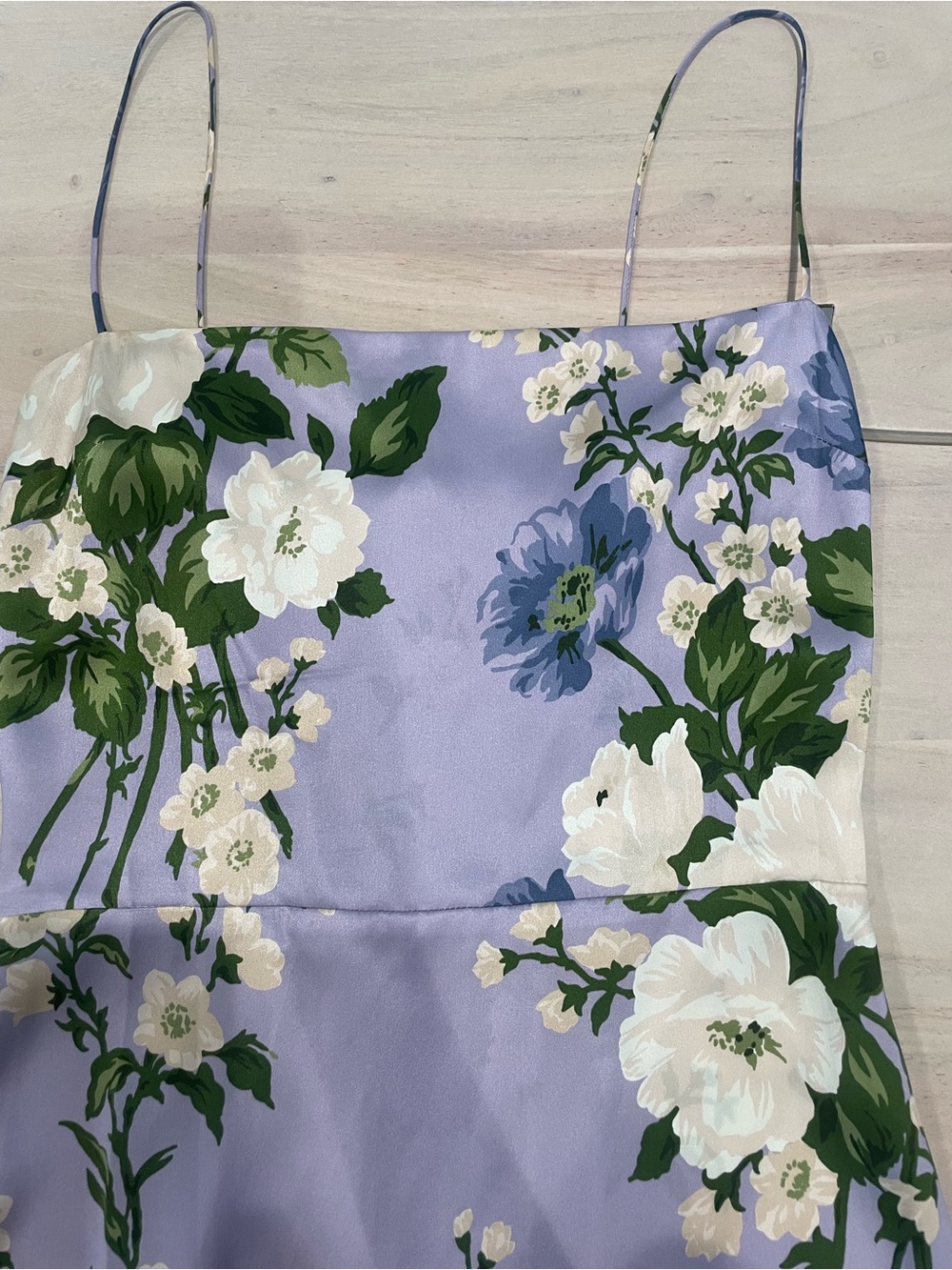 Reformation Lilac Floral Frankie Slip Maxi Dress - Picture 6 of 15